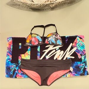 PINK Victoria's Secret Bikini and Towel Set
